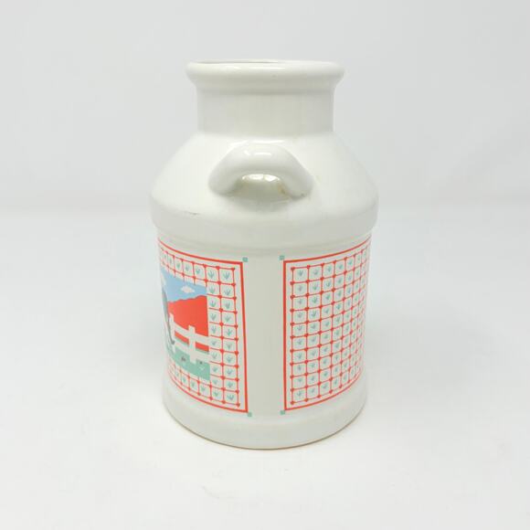 Vtg 80s Himark Peaches N Cream Cow Jug Canister Utensils Spoon Rest Trivet NOS - Picture 6 of 16